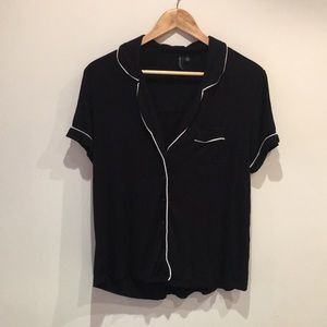 Cynthia Rowley pyjama style button down shirt